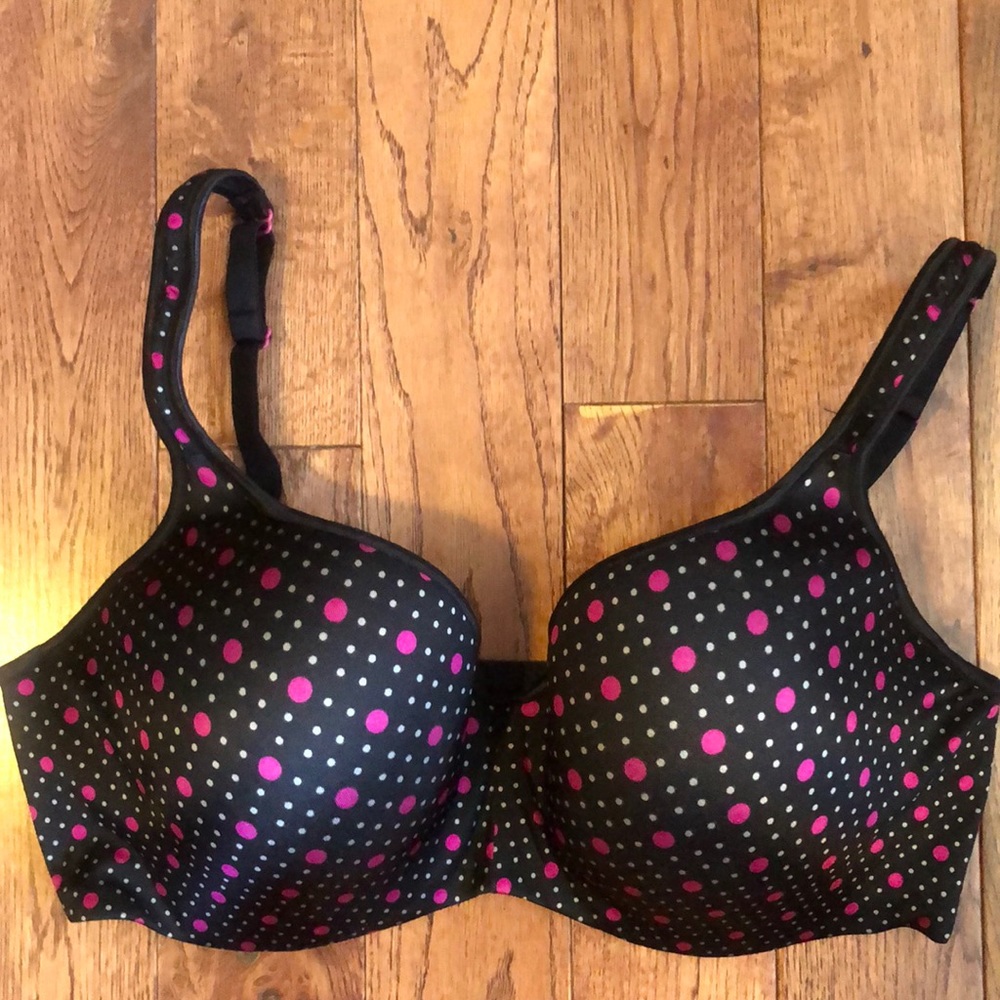💞ADDITION ELLE-EUC PinkPolkaDotBra (38 DDD/F)